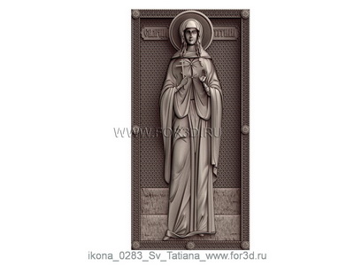 Icon of St. Tatiana 0283 | stl - 3d model